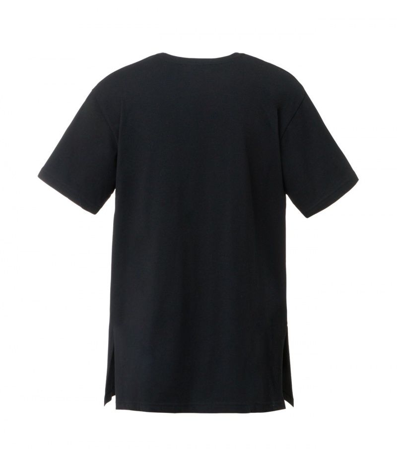 Black Onitsuka Tiger T Shirts | 68297-EDHB