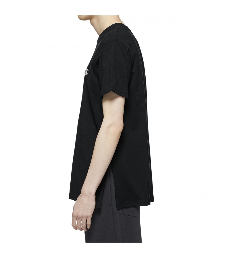 Black Onitsuka Tiger T Shirts | 68297-EDHB