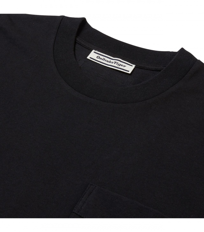 Black Onitsuka Tiger T Shirts | 94782-GRCS