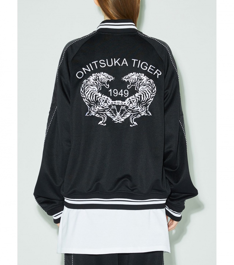 Black Onitsuka Tiger Track Tops | 76825-ESMP