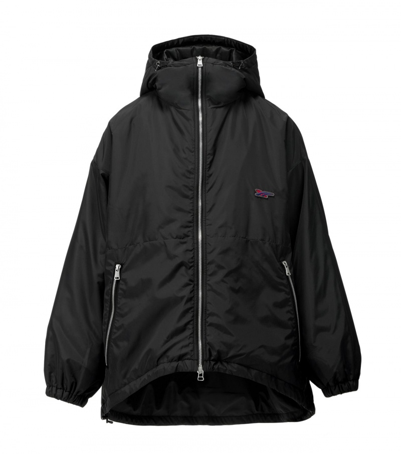 Black Onitsuka Tiger Ws Blouson Jackets | 39014-HVGS