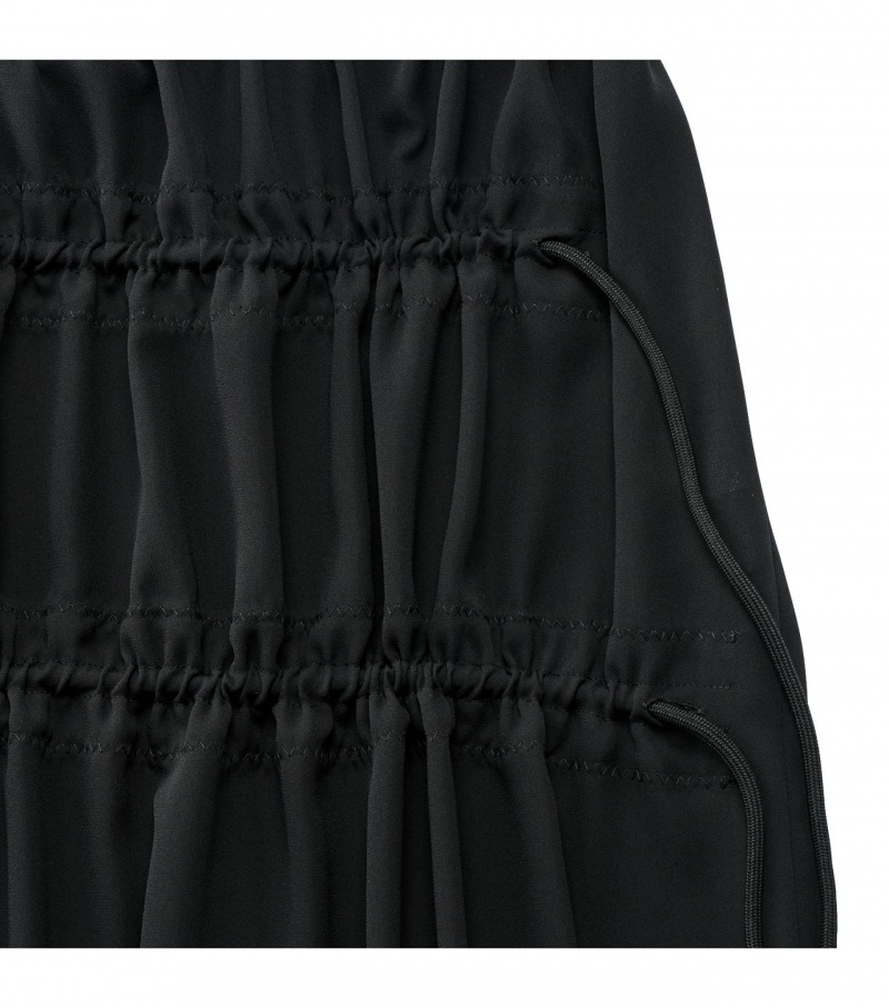 Black Onitsuka Tiger Ws Long Skirts | 34780-ISAL