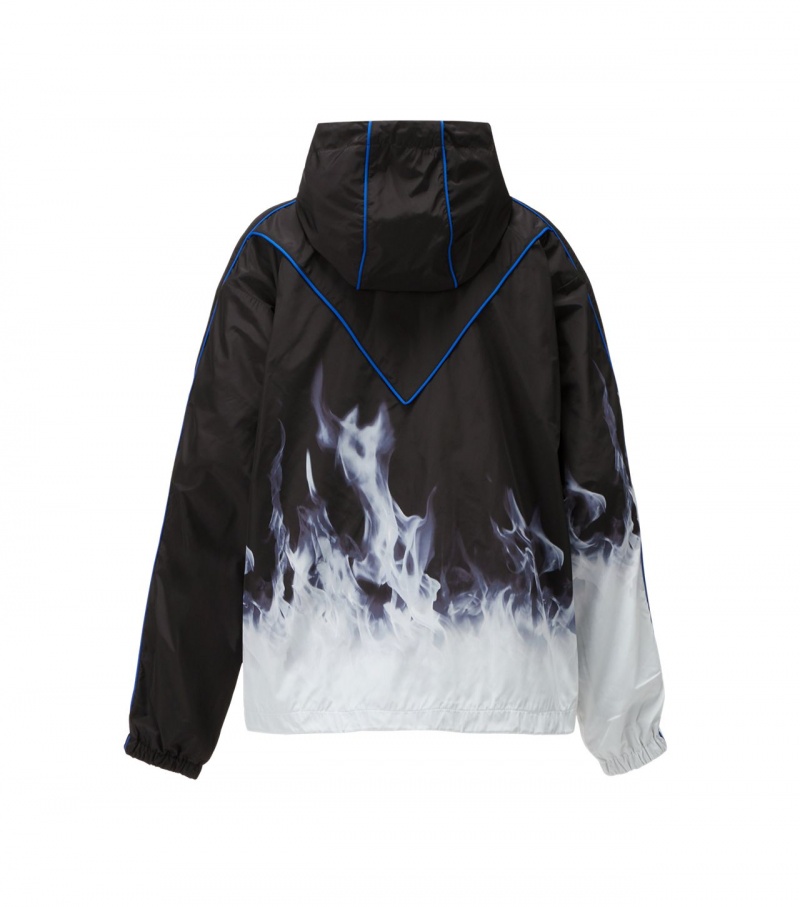 Black / Blue Onitsuka Tiger P Track Blouson T Shirts | 52014-HRVN