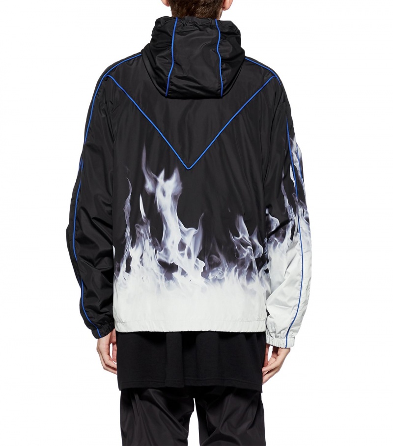 Black / Blue Onitsuka Tiger P Track Blouson T Shirts | 52014-HRVN