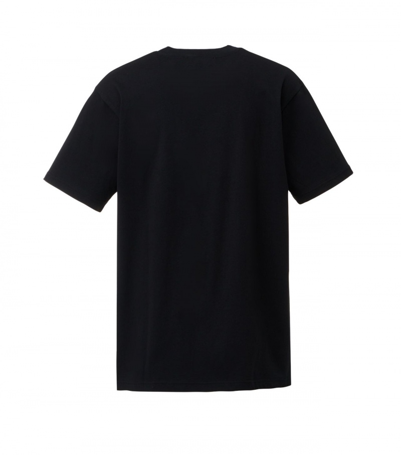 Black / Gold Onitsuka Tiger Logo T Shirts | 93748-UBWD