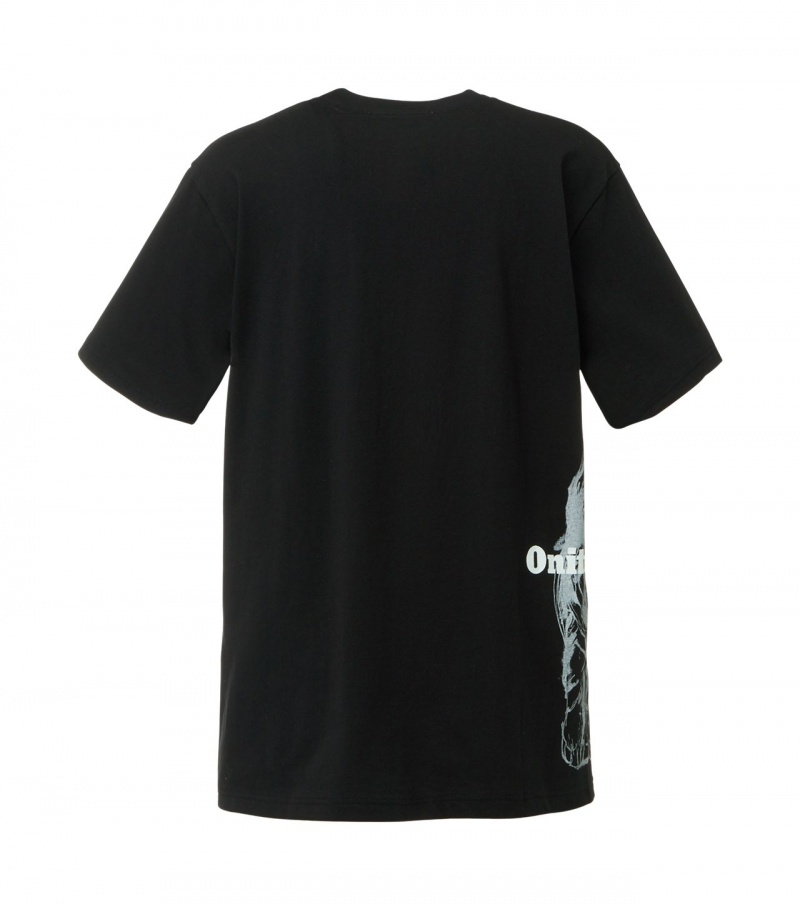 Black / Grey Onitsuka Tiger T Shirts | 17680-XYBN