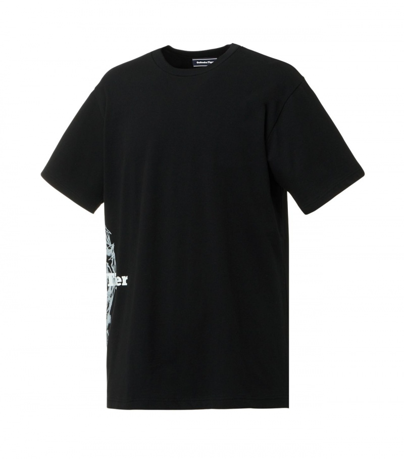 Black / Grey Onitsuka Tiger T Shirts | 17680-XYBN