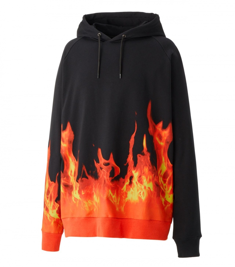 Black / Orange Onitsuka Tiger Hoodie | 52407-WPGN