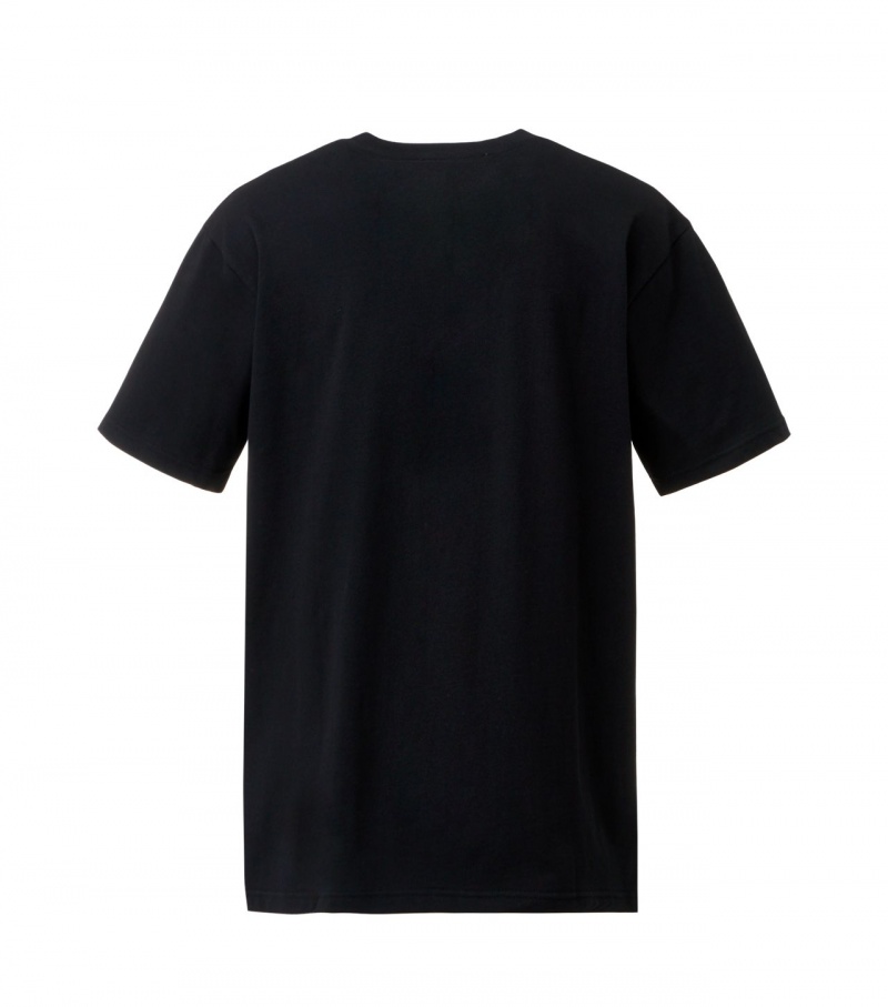 Black / Silver Onitsuka Tiger Logo T Shirts | 81635-OMHK