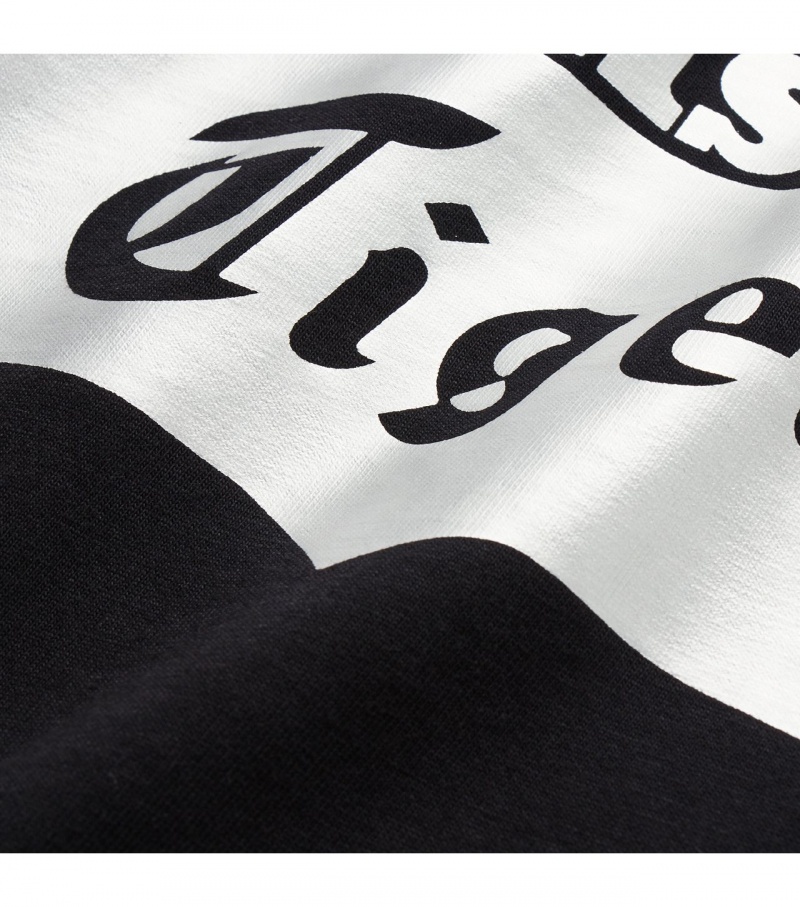 Black / Silver Onitsuka Tiger Logo T Shirts | 81635-OMHK