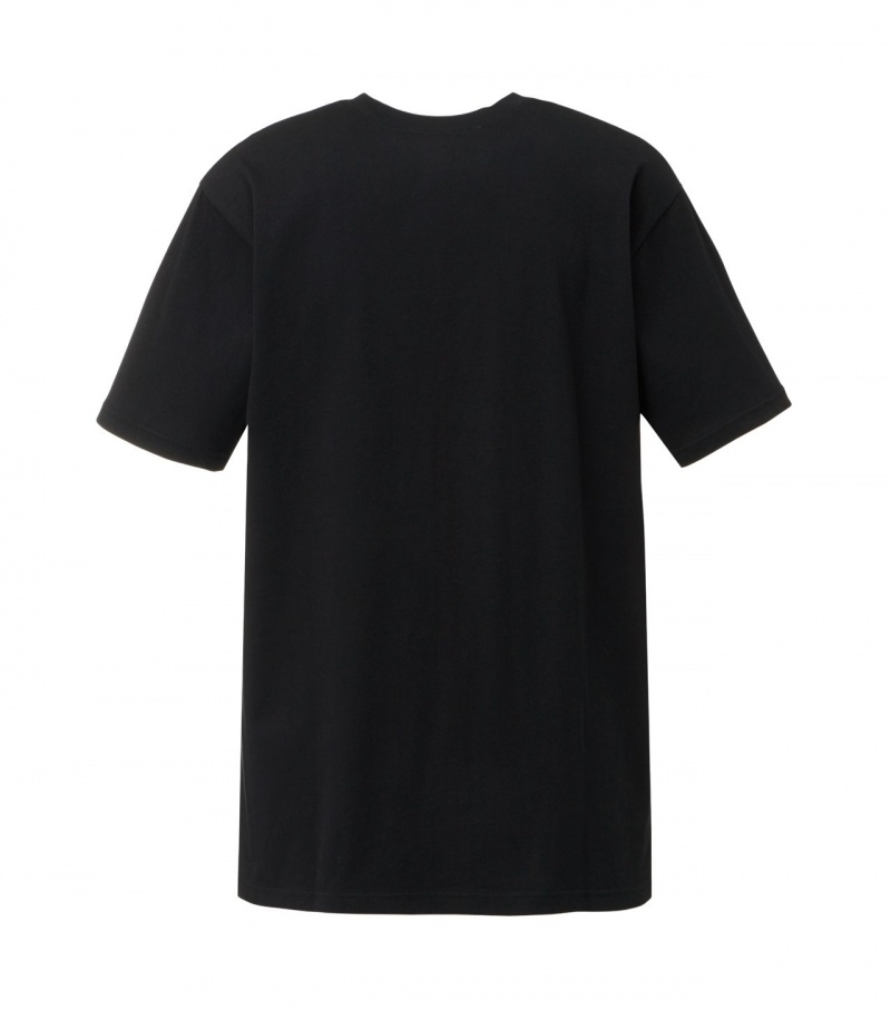 Black / White Onitsuka Tiger Logo T Shirts | 28415-WADQ