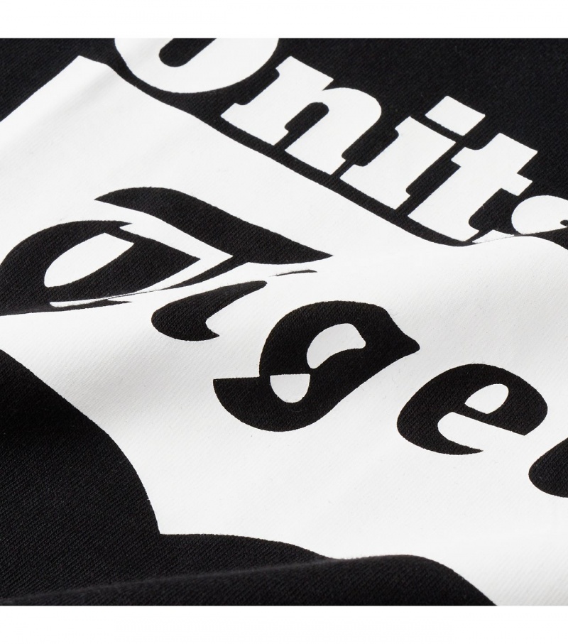 Black / White Onitsuka Tiger Logo T Shirts | 17928-PDCZ