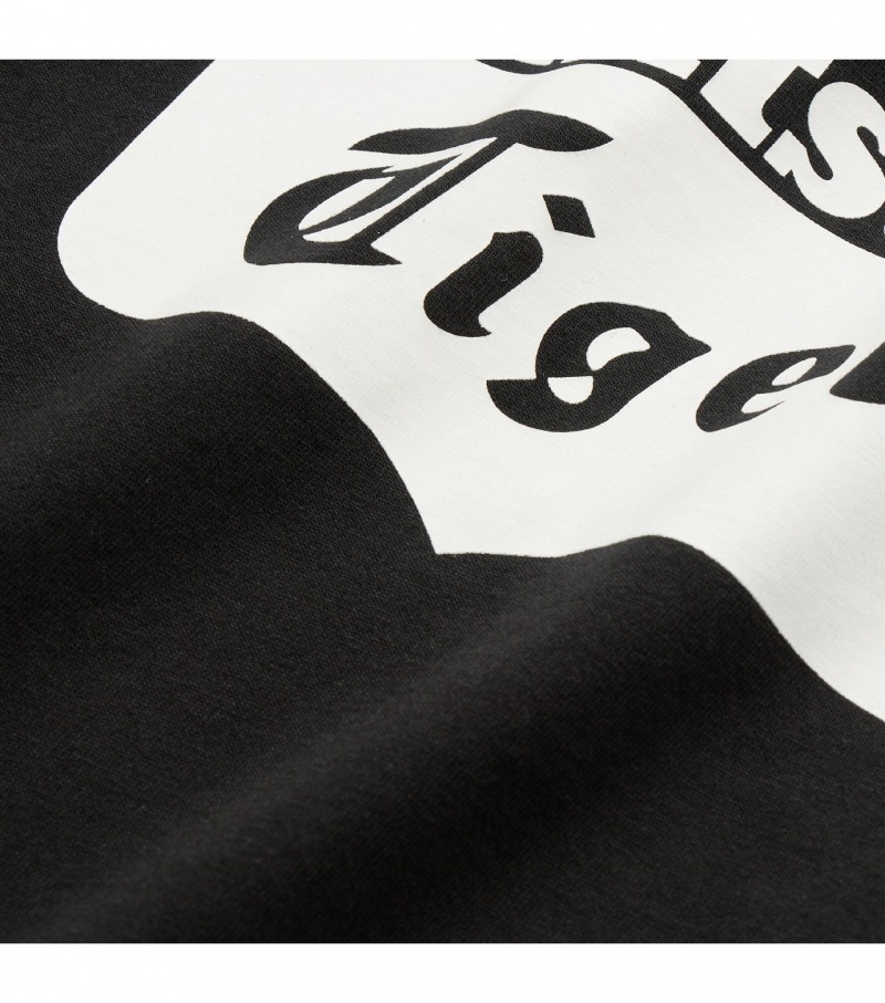 Black / White Onitsuka Tiger Logo T Shirts | 71350-ZFVE