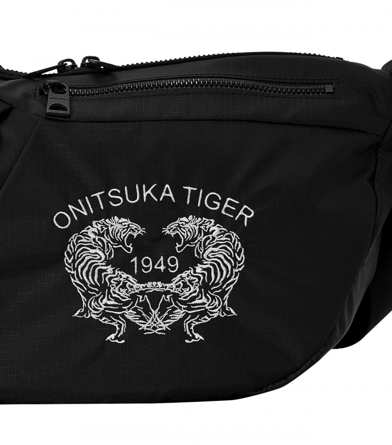 Black / White Onitsuka Tiger Messenger Bag | 71593-YCPV