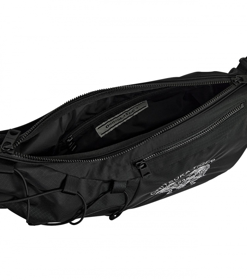 Black / White Onitsuka Tiger Messenger Bag | 71593-YCPV