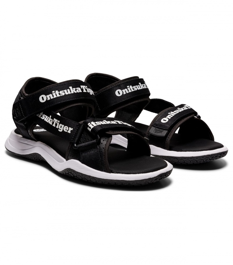 Black / White Onitsuka Tiger Ohbori Strap | 01342-PJSB