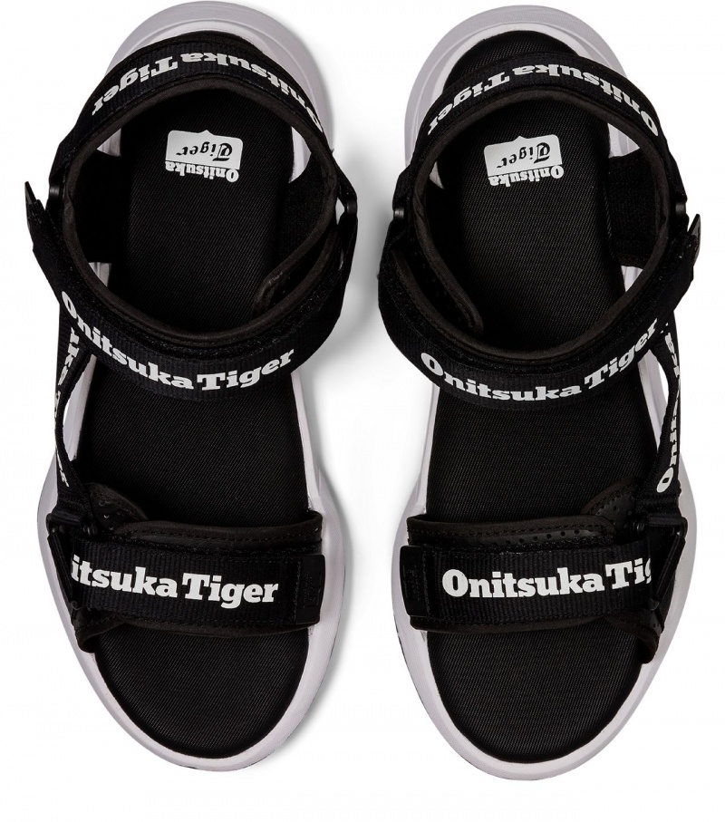 Black / White Onitsuka Tiger Ohbori Strap | 01342-PJSB