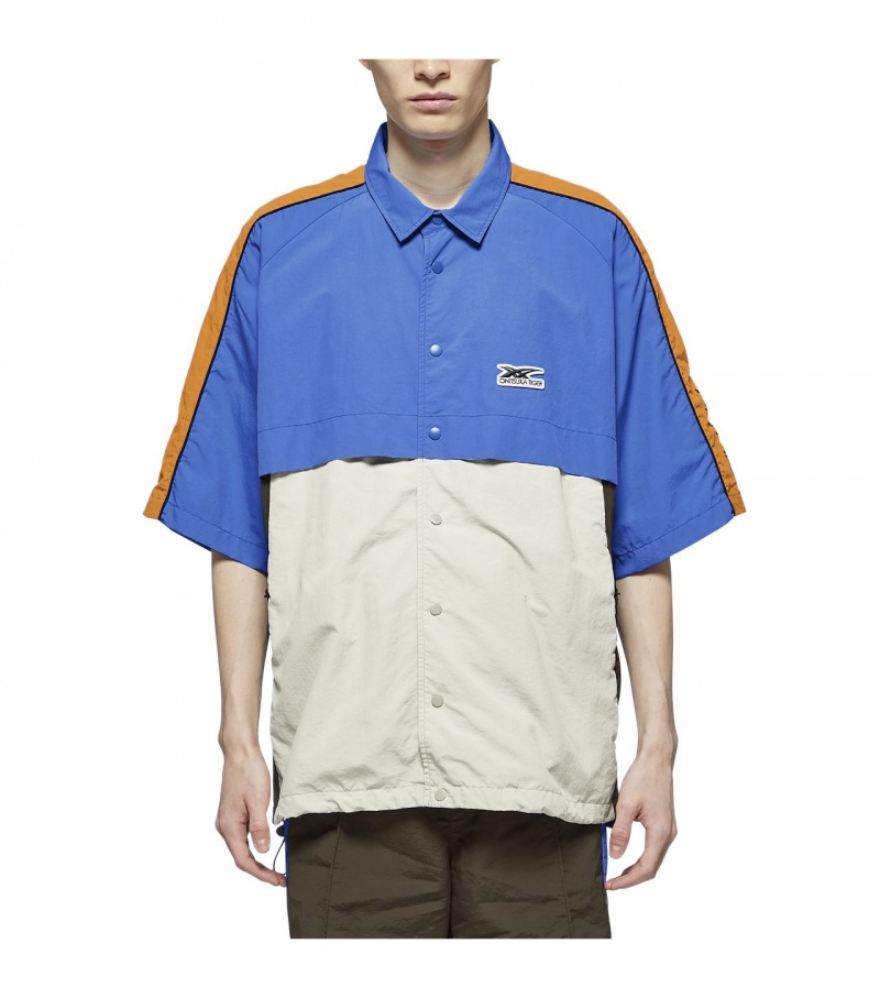 Blue Onitsuka Tiger Shirts | 97432-ZSAU