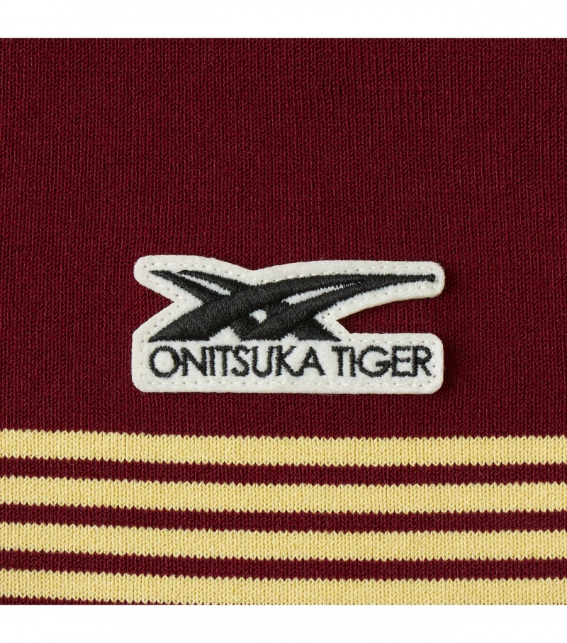 Burgundy Red Onitsuka Tiger Ws Knit Tops | 69502-MGRF