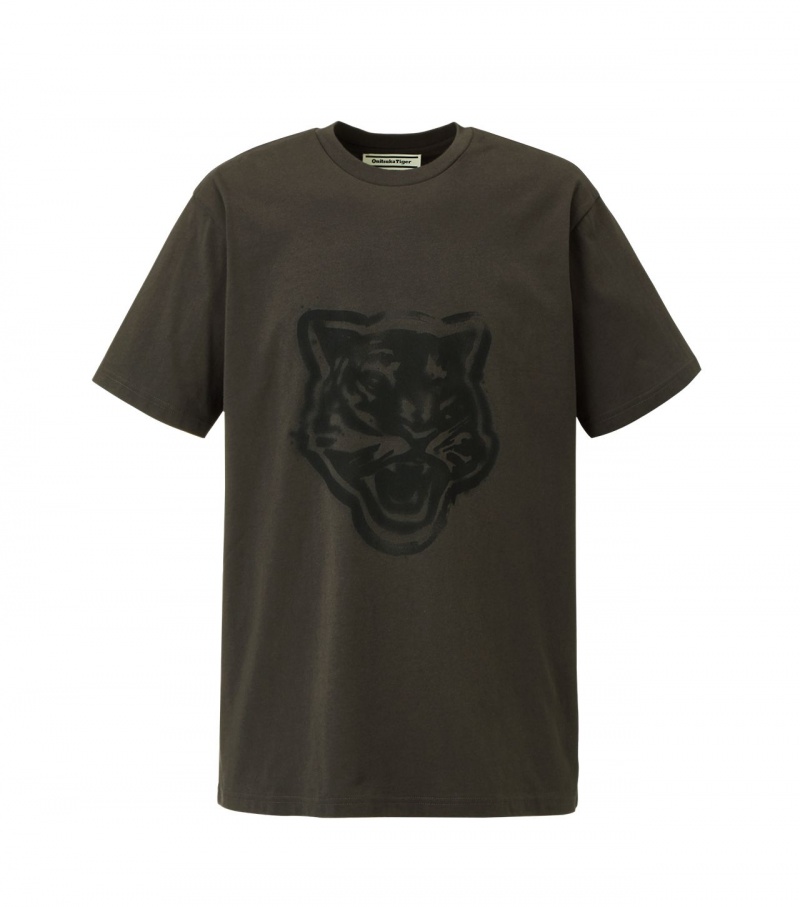 Dark Grey Onitsuka Tiger Graphic T Shirts | 67094-DMCA