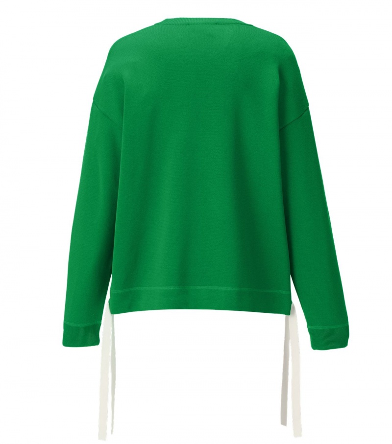 Green Onitsuka Tiger Ls Knit Tops | 24013-NVJS