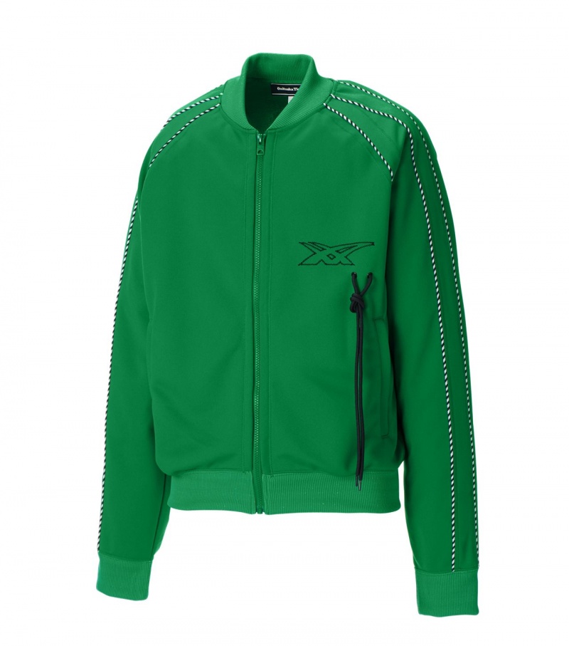 Green Onitsuka Tiger Track Tops | 52836-XUEA