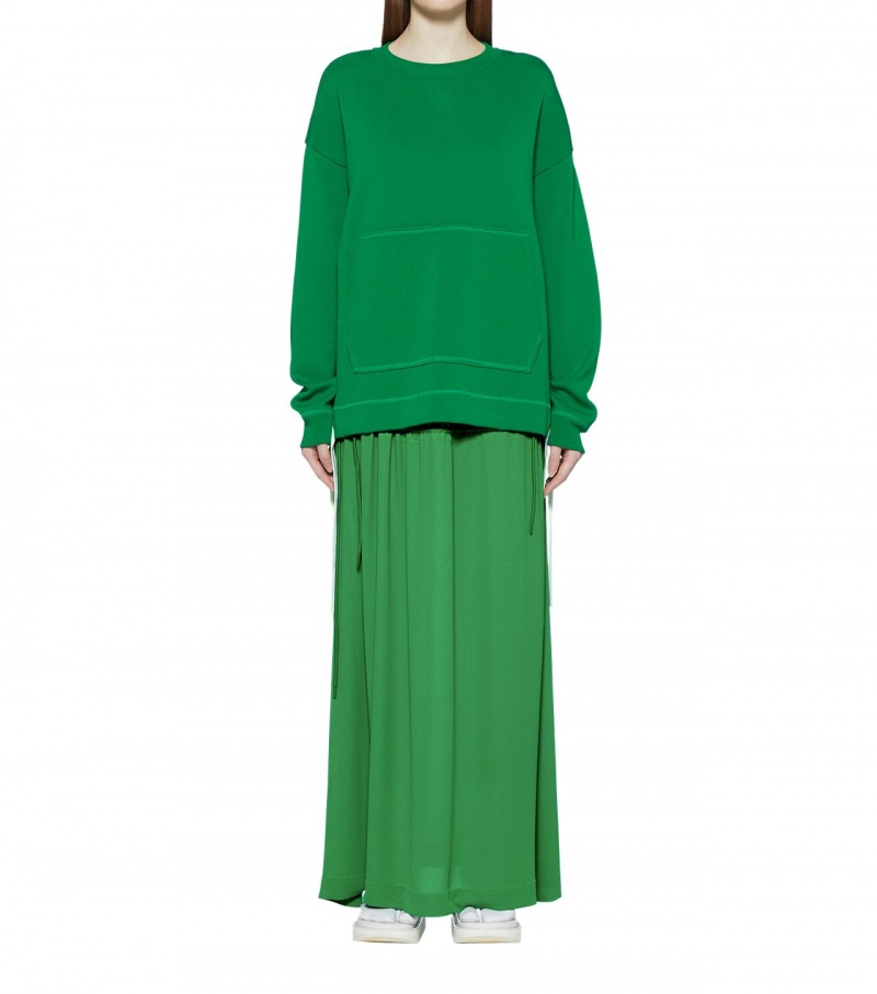 Green Onitsuka Tiger Ws Long Skirts | 19620-MDAE