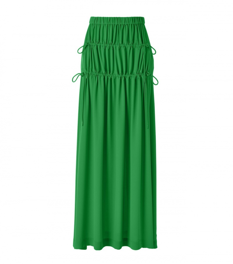 Green Onitsuka Tiger Ws Long Skirts | 19620-MDAE