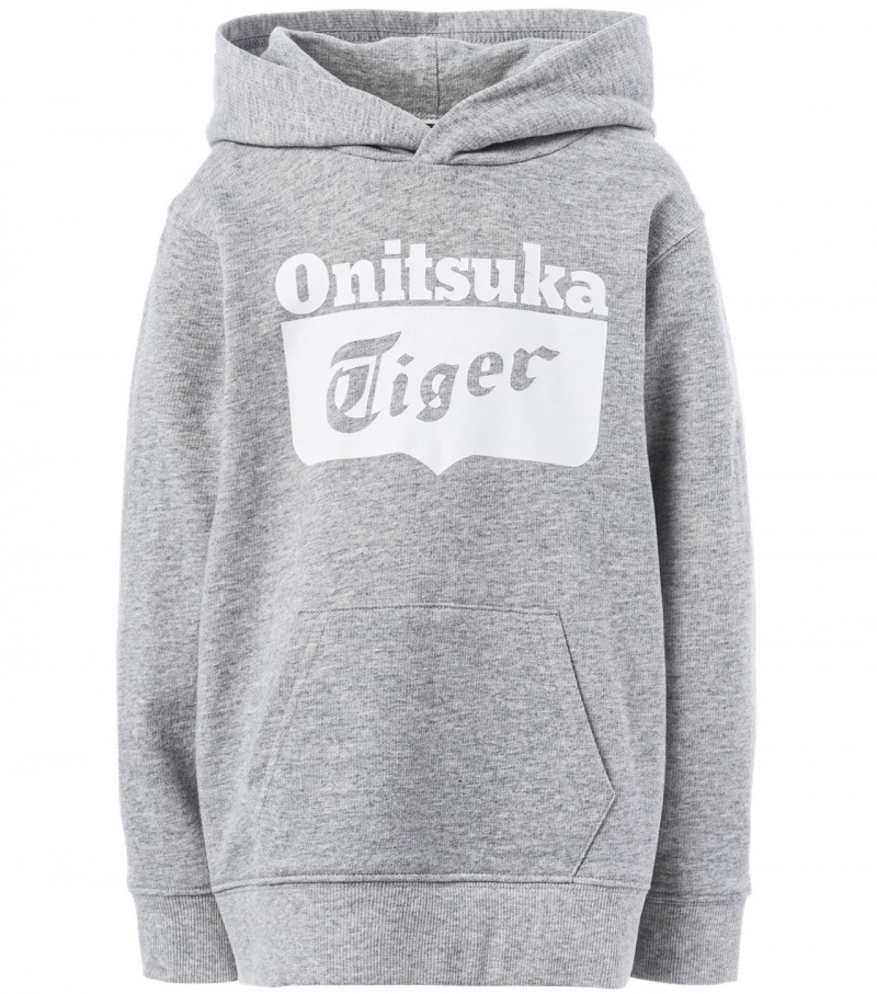 Grey Onitsuka Tiger Hoodie | 21067-VYKS