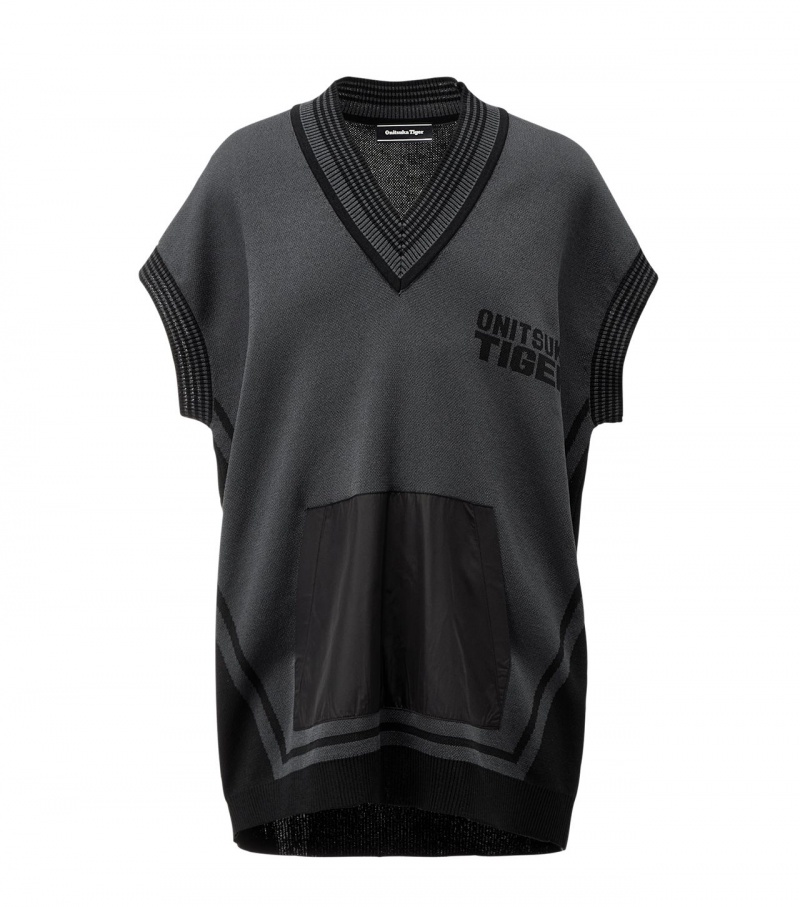 Grey Onitsuka Tiger Knit Vest | 48275-ESMI