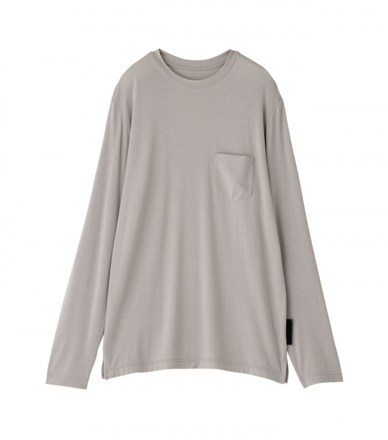 Grey Onitsuka Tiger Sweatshirts | 24076-ZTNI