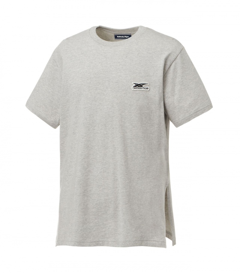 Grey Onitsuka Tiger T Shirts | 07541-YRVC