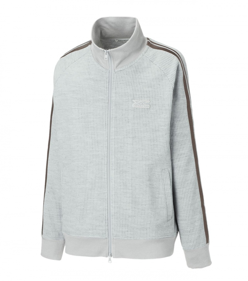 Grey Onitsuka Tiger Track Tops | 68539-IMHZ