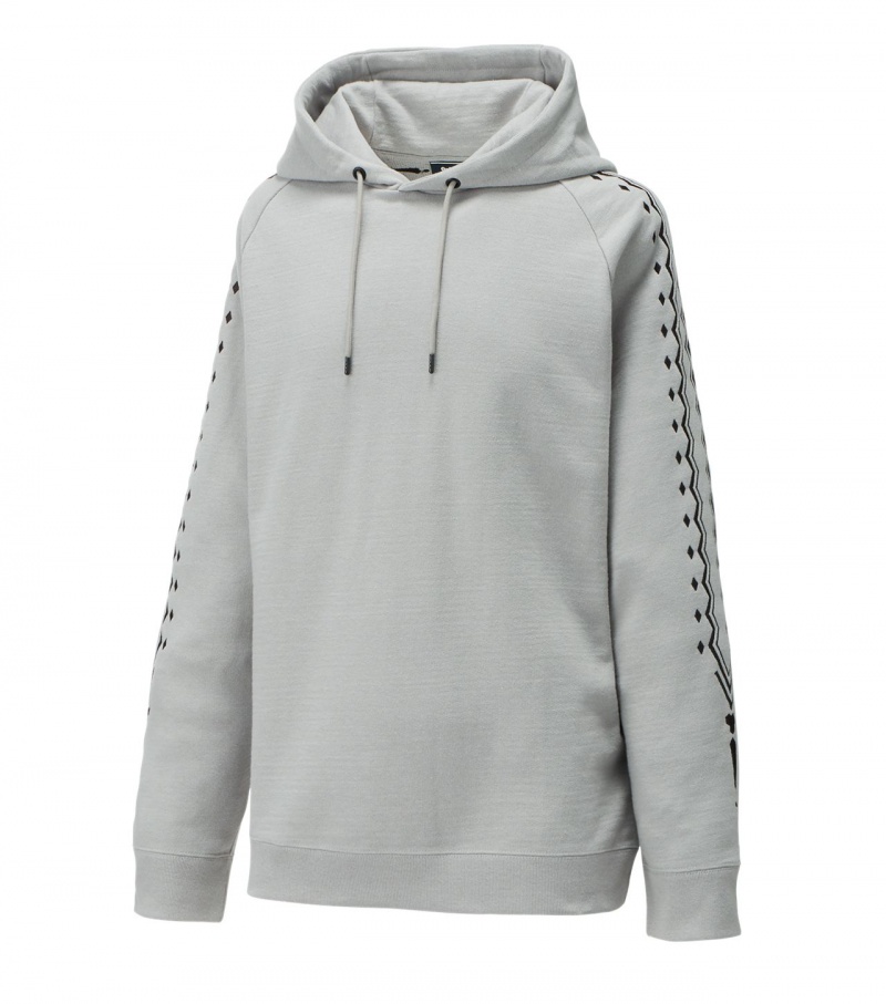 Grey / Black Onitsuka Tiger Hoodie | 58743-VYKW