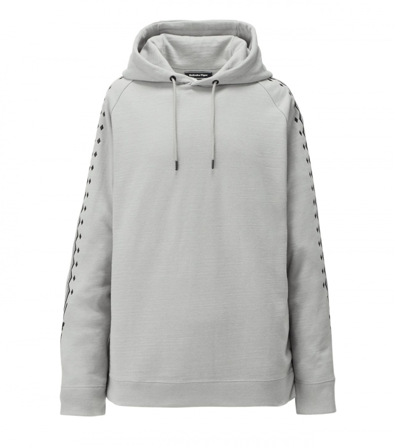 Grey / Black Onitsuka Tiger Hoodie | 58743-VYKW