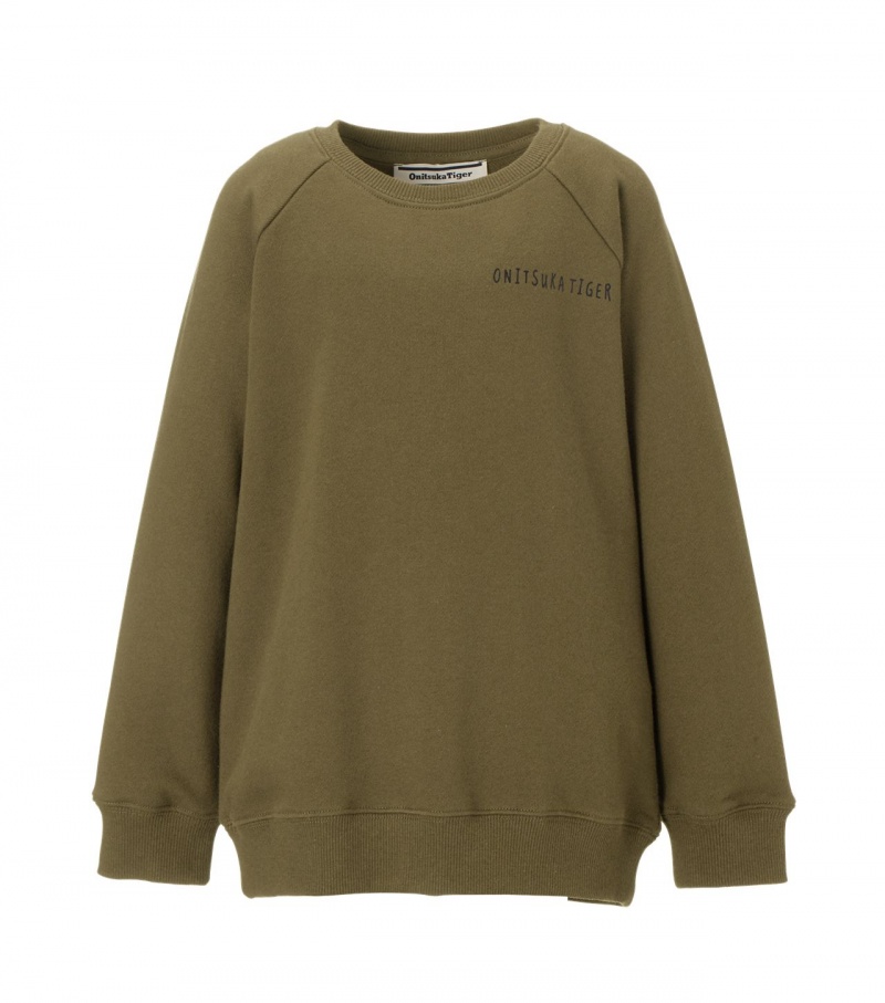 Khaki Onitsuka Tiger Sweat Tops | 23847-KRPJ