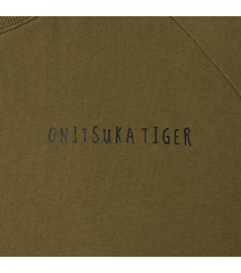 Khaki Onitsuka Tiger Sweat Tops | 36457-UYHL