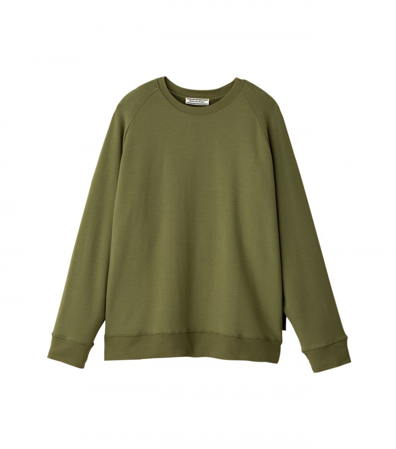 Khaki Onitsuka Tiger Sweatshirts | 29145-FBYD