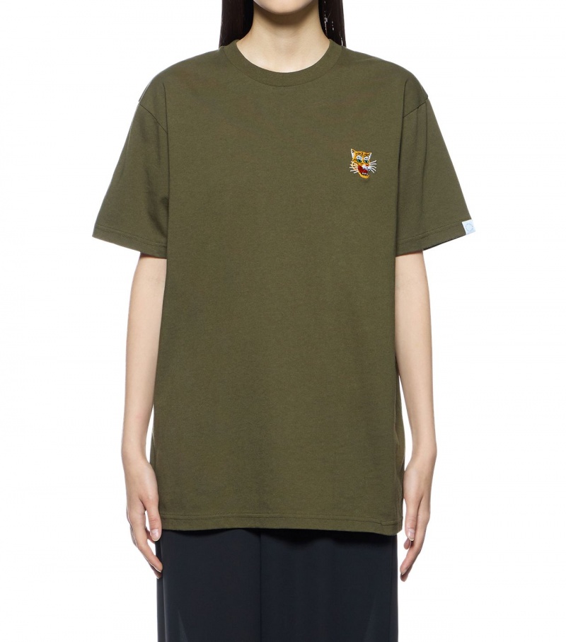 Khaki Onitsuka Tiger T Shirts | 59864-FYNR