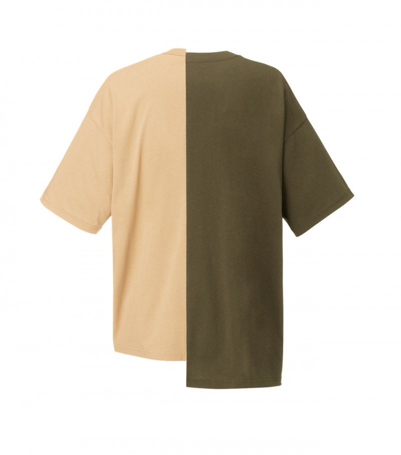 Khaki / Beige Onitsuka Tiger Graphic T Shirts | 10369-TOAK