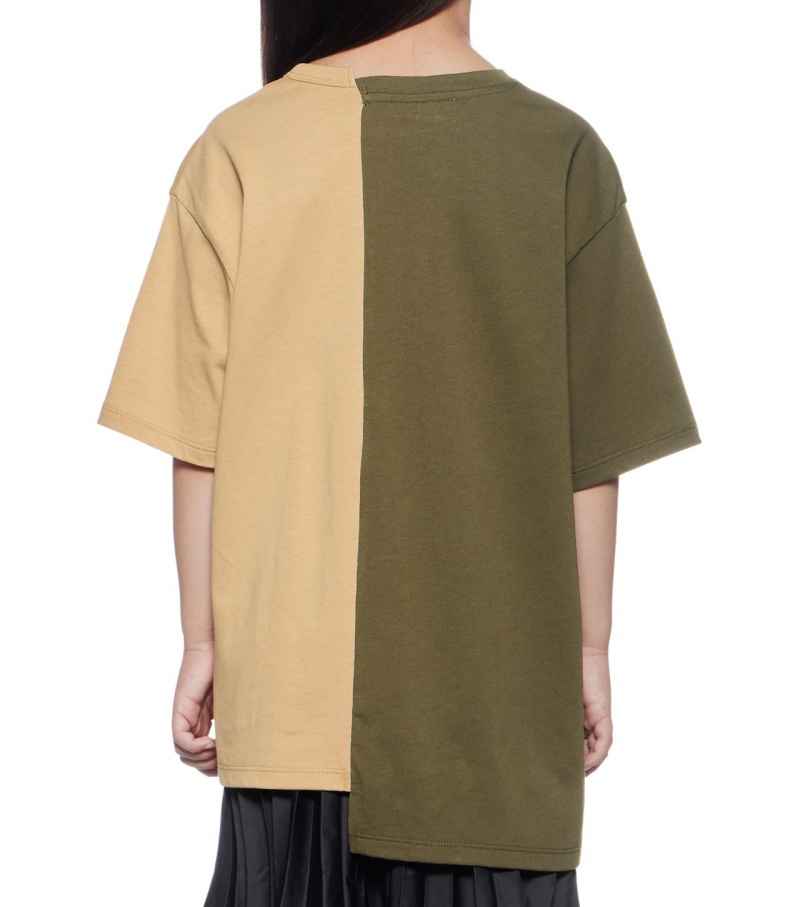 Khaki / Beige Onitsuka Tiger Graphic T Shirts | 69510-LHCK