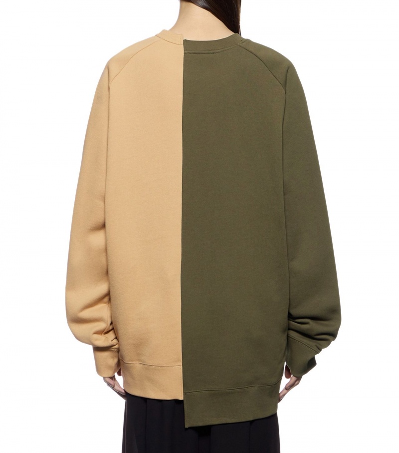 Khaki / Beige Onitsuka Tiger Sweat Tops | 84756-PRTG