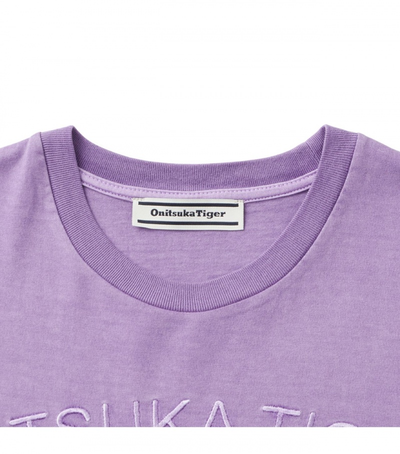 Lavender Onitsuka Tiger Graphic T Shirts | 83097-HMRN