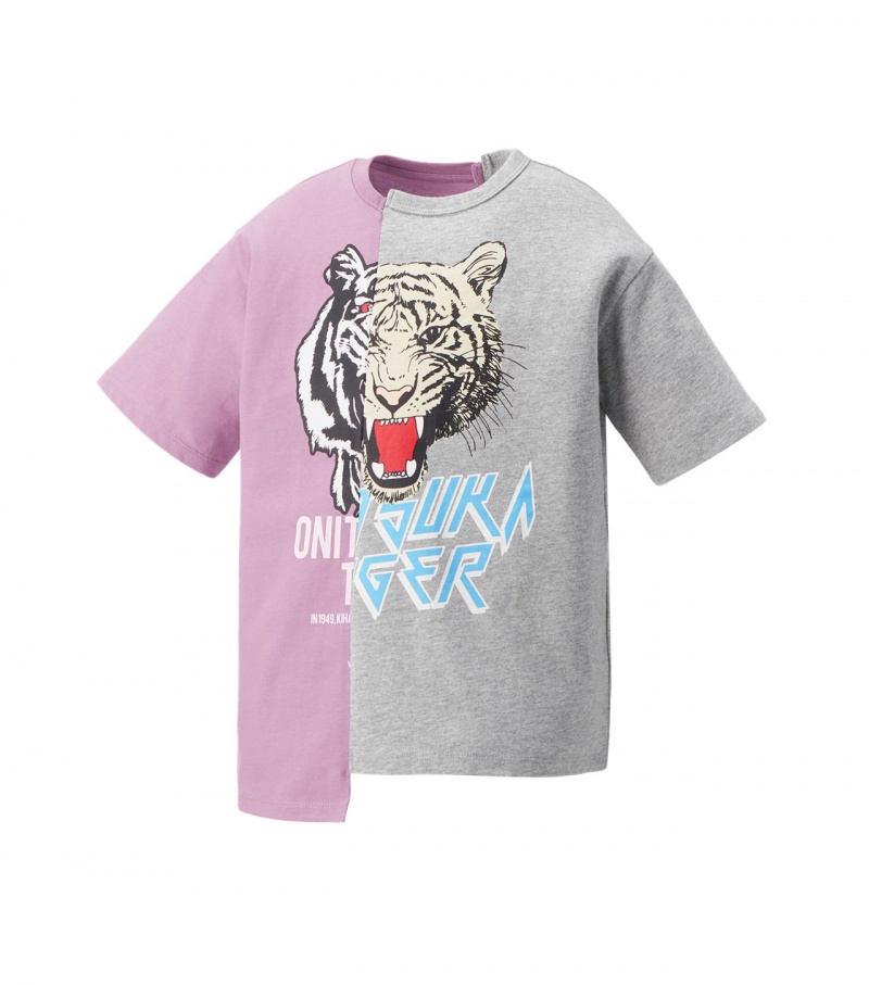 Lavender / Grey Onitsuka Tiger Graphic T Shirts | 21509-STBR