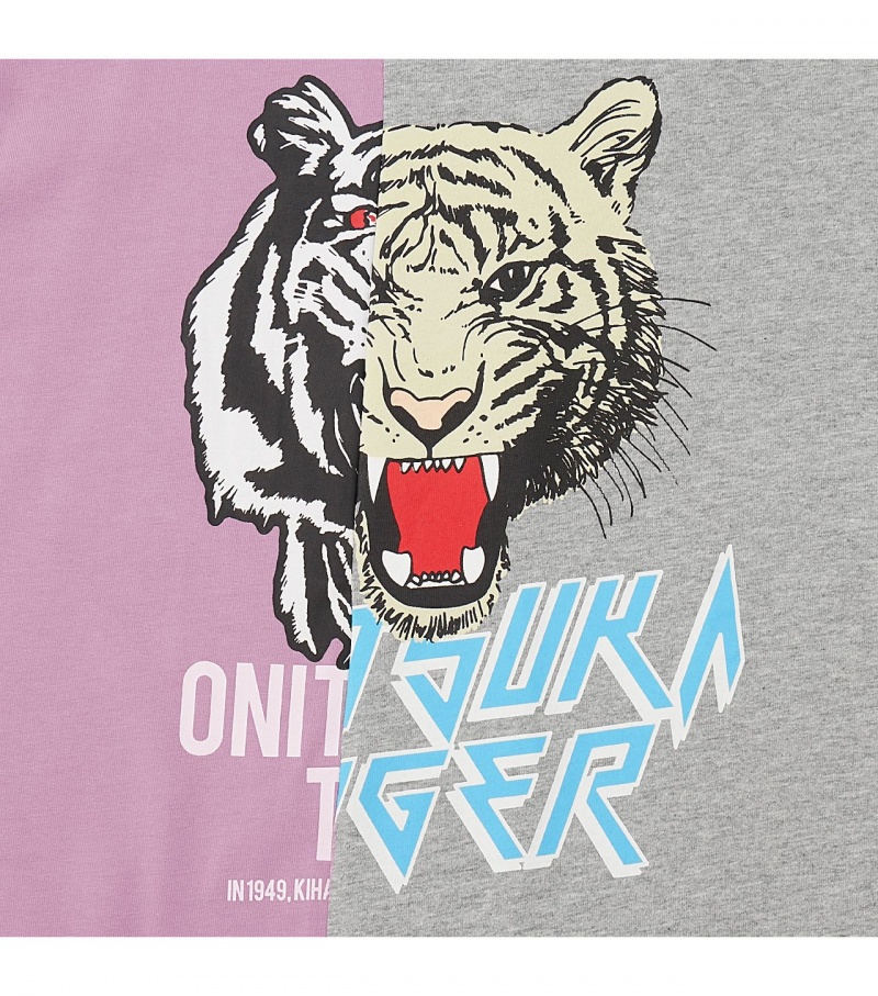 Lavender / Grey Onitsuka Tiger Graphic T Shirts | 21509-STBR