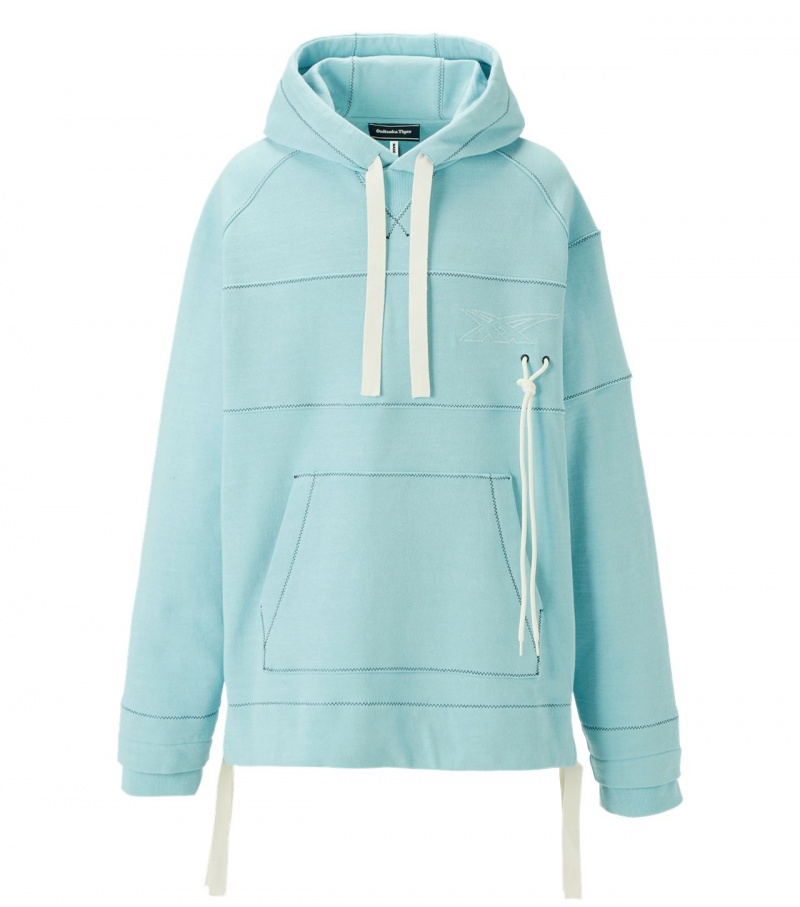 Light Blue Onitsuka Tiger Hoodie | 28017-YGED