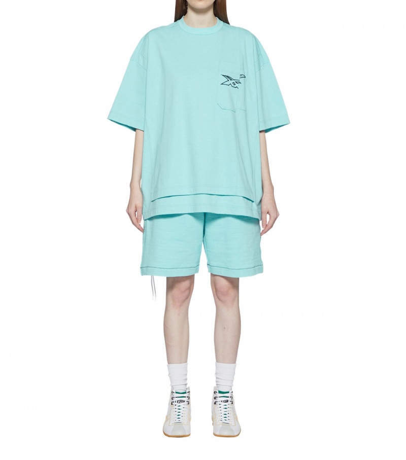 Light Blue Onitsuka Tiger Ss Tops | 14709-JXGU