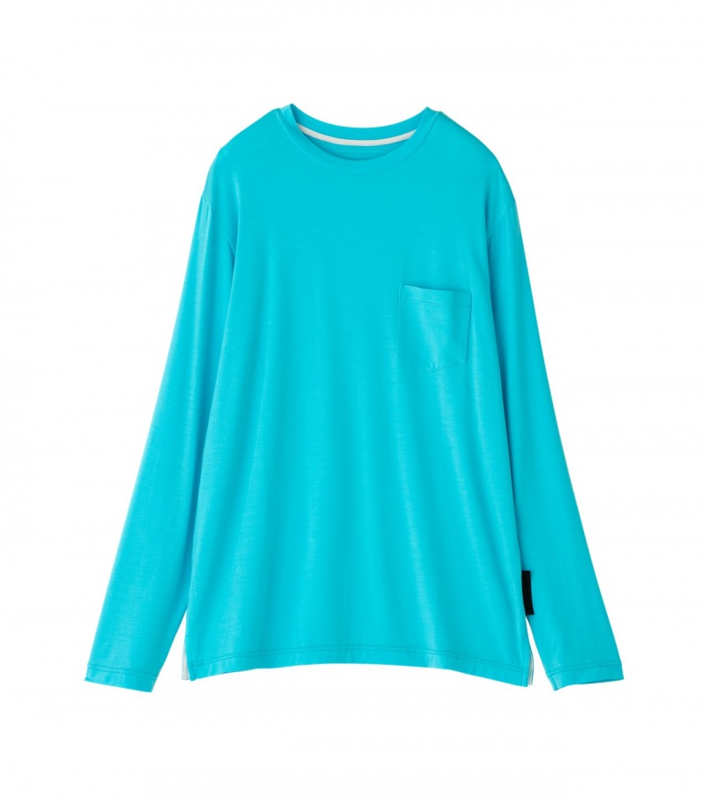 Light Blue Onitsuka Tiger Sweatshirts | 67194-YDAG