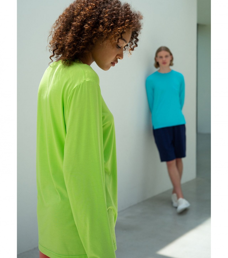 Light Green Onitsuka Tiger Sweatshirts | 45687-JQXD