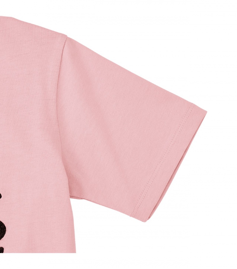 Light Pink Onitsuka Tiger Graphic T Shirts | 57601-PCAU